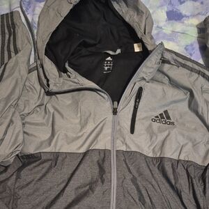 Adidas Men's Two-Tone Gray Windbreaker